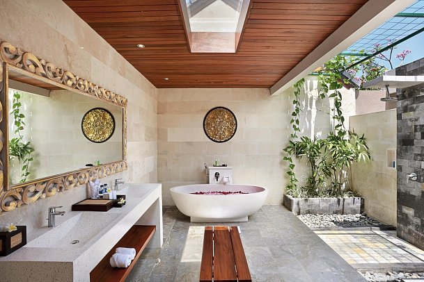 Lumbini Luxury Villas and Spa - Beispiel Bad 1-Bedroom Suite Villa (Zimmercodierungen VB5 & VI5)