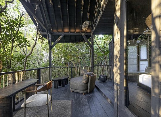 Oshom Bali - Beispiel Balkon Treehouse Hideaway (Zimmercodierung UB1)