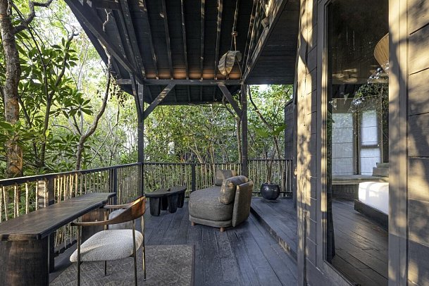 Oshom Bali - Beispiel Balkon Treehouse Hideaway (Zimmercodierung UB1)