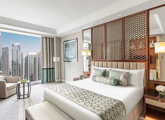 Taj Dubai - Wohnbeispiel Luxury Burj View Room (Zimmercodierung UU3)
