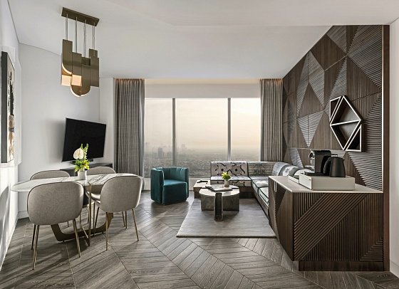 SO/Uptown Dubai - Wohnbeispiel Atelier Suite - 1 Bedroom (Zimmercodierung WB1)