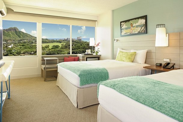 Queen Kapiolani Hotel - Wohnbeispiel Diamond Head View (Zimmercodierung UBB)