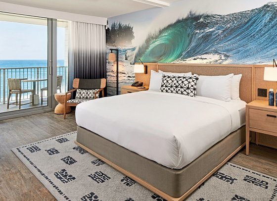 The Ritz-Carlton O‘ahu, Turtle Bay - Wohnbeispiel Premium Ocean Front 1 King Room Lanai (Zimmercodierung DM1)