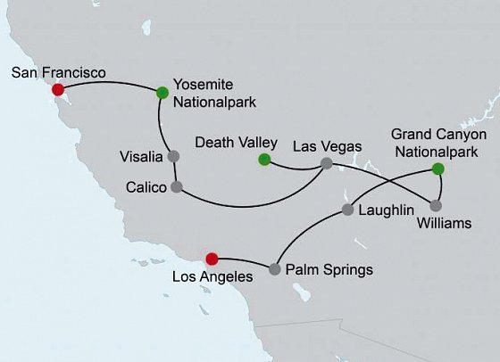 Western Express (ab Los Angeles/bis San Francisco)