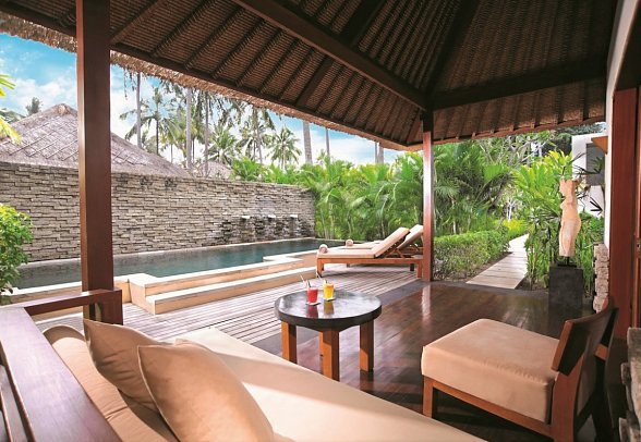 Qunci Villas Hotel - Wohnbeispiel One Bedroom Pool Room (Zimmercodierung UBR)