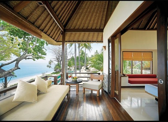 Qunci Villas Hotel - Beispiel Terrasse Ocean View (Zimmercodierung UBM)