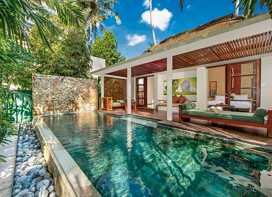 Qunci Villas Hotel - Wohnbeispiel Two Bedroom Pool Room (Zimmercodierung UB2)