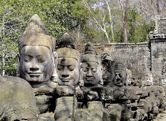 Höhepunkte in Laos und Kambodscha (Privatreise) - Bayon-Tempel