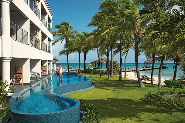 Zoëtry Montego Bay Jamaica - Wohnbeispiel Junior Suite Swim Out Ocean View (Zimmercodierung JBQ)