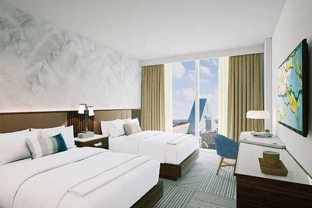 Walt Disney World Swan Reserve - Wohnbeispiel Modellbild One bedroom Signature Queen Suite (Zimmercodierung WB2)