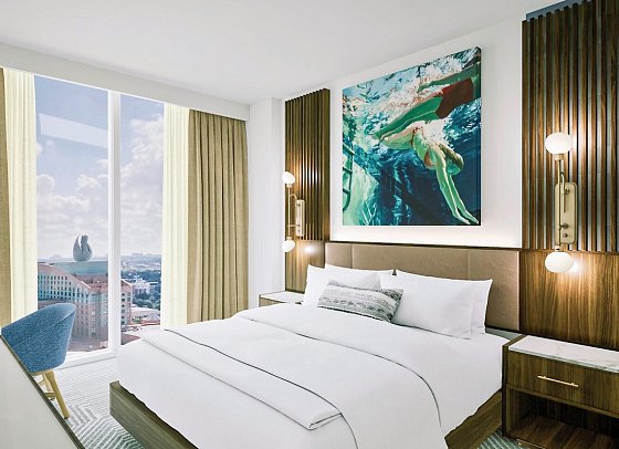 Walt Disney World Swan Reserve - Wohnbeispiel Modellbild One bedroom Signature King Suite (Zimmercodierung WB1)