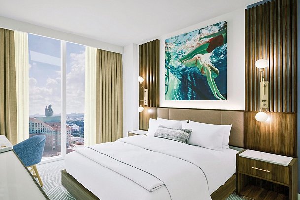 Walt Disney World Swan Reserve - Wohnbeispiel Modellbild One bedroom Signature King Suite (Zimmercodierung WB1)