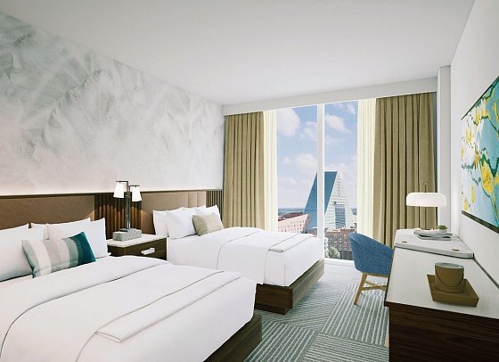 Walt Disney World Swan Reserve - Wohnbeispiel Modellbild One bedroom Signature Queen Suite (Zimmercodierung WB2)