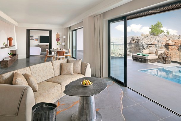 Indigo Jabal Akhdar Resort & Spa - Wohnbeispiel Jabal Akhdar Two Bedroom Canyon View Pool Villa (Zimmercodierung W2R)
