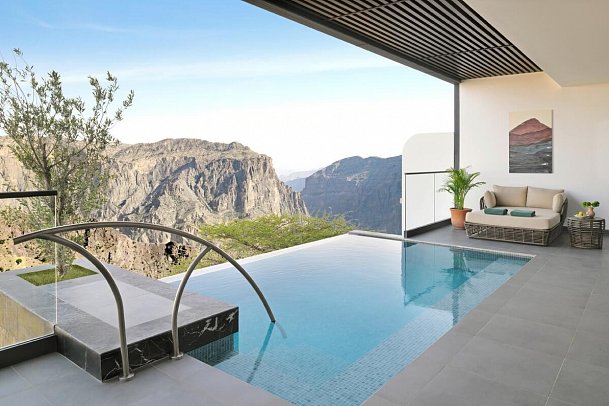 Indigo Jabal Akhdar Resort & Spa - Wohnbeispiel Two Bedroom Canyon View Pool Chalet (Zimmercodierung W2R)