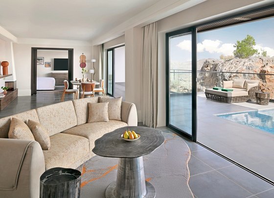 Hotel Indigo Jabal Akhdar Resort & Spa - Wohnbeispiel Jabal Akhdar Two Bedroom Canyon View Pool Chalet (Zimmercodierung W2R)