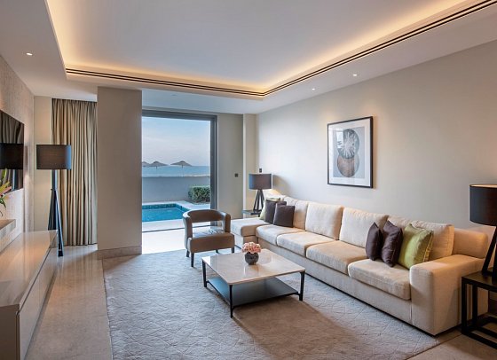 Kempinski Hotel Muscat - Wohnbeispiel Grand Deluxe Plunge Pool Suite (Zimmercodierung WDP)