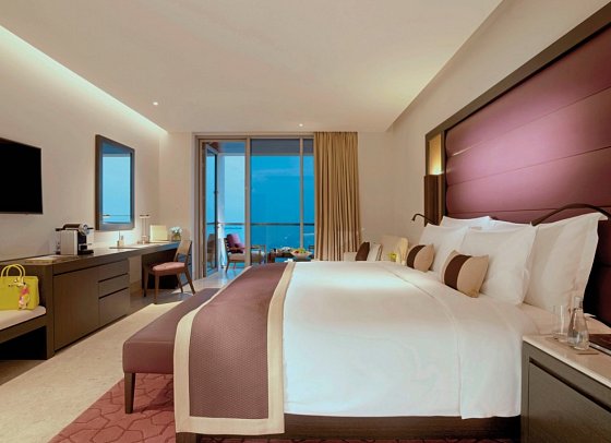 Kempinski Hotel Muscat - Wohnbeispiel Deluxe Sea View (Zimmercodierung UDM)