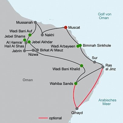 Oman erfahren - Mit dem Allrad durch grandiose Landschaften