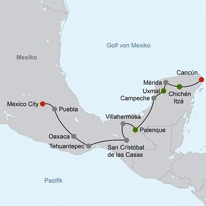 El Mexicano (Kleingruppenreise, ab Mexico City/bis Cancún)