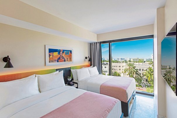 Moxy South Beach - Wohnbeispiel Queen/Queen (Zimmercodierung UG3)