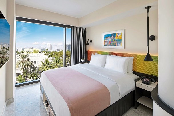Moxy South Beach - Wohnbeispiel King Room (Zimmercodierung UG2)