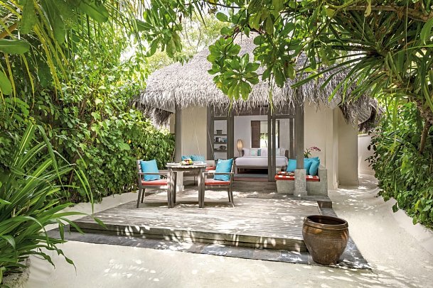 Anantara Dhigu Maldives Resort - Wohnbeispiel Sunset Beach Villa (Zimmercodierungen VB1 & VB2)