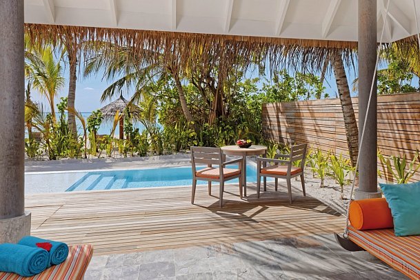 Anantara Dhigu Maldives Resort - Wohnbeispiel Beach Pool Villa (Zimmercodierungen VB3 & VB4)