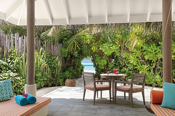 Anantara Dhigu Maldives Resort - Wohnbeispiel Sunset Beach Villa (Zimmercodierung VB1)