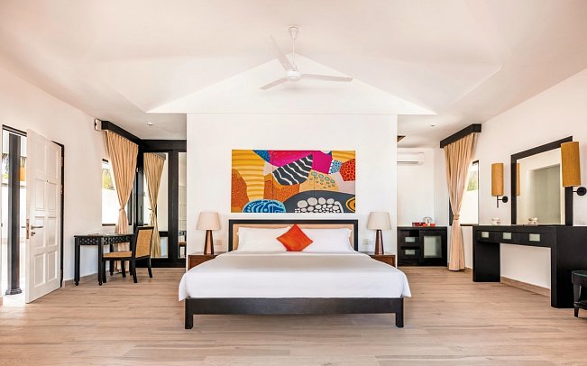 Angsana Velavaru - Wohnbeispiel Deluxe Beachfront Pool Villa (Zimmercodierungen VBR, VDR & FBR)