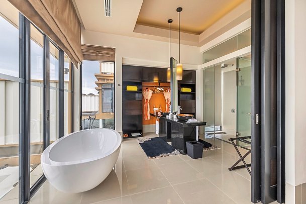 Angsana Velavaru - Beispiel Bad Deluxe InOcean Pool Villa (Zimmercodierung XD1)