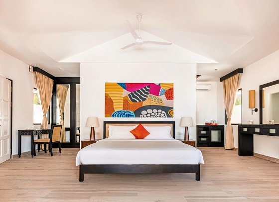 Angsana Velavaru Maldives - Wohnbeispiel Deluxe Beachfront Pool Villa (Zimmercodierungen VBR, VDR & FBR)