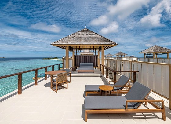Angsana Velavaru Maldives - Beispiel Terrasse InOcean Pool Villa (Zimmercodierung XB1)