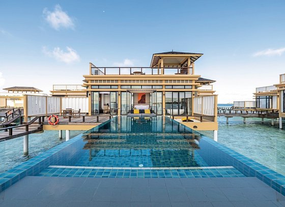 Angsana Velavaru Maldives - Wohnbeispiel Deluxe InOcean Pool Villa (Zimmercodierung XD1)
