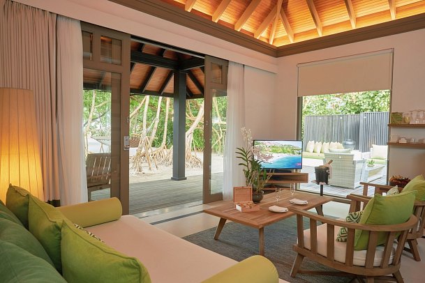 JA Manafaru - Wohnbeispiel Deluxe Beach Villa (Zimmercodierung VB2)
