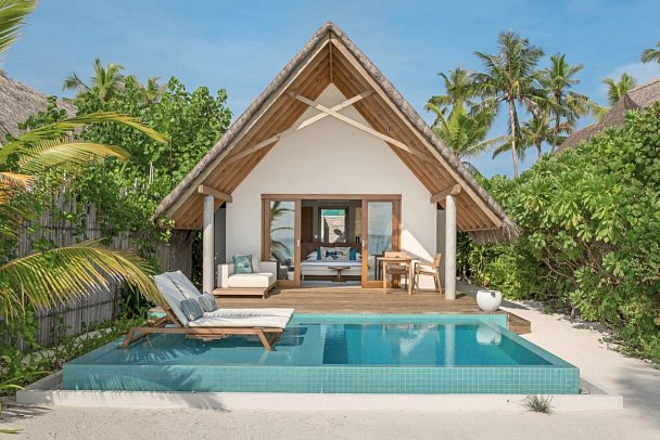 Fushifaru Maldives - Wohnbeispiel Pool Beach Villa (Zimmercodierungen VB3 & VB4)