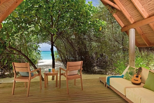 Fushifaru Maldives - Wohnbeispiel Beach Villa Sunset (Zimmercodierungen VB2 & VV2)