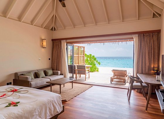 Veligandu Maldives Resort Island - Wohnbeispiel Jacuzzi Beach Villa (Zimmercodierungen VB2, VB3 & VB7)