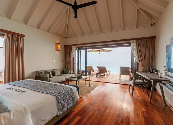 Veligandu Maldives Resort Island - Wohnbeispiel Sunset Ocean Villa (Zimmercodierungen VX6 & VX8)