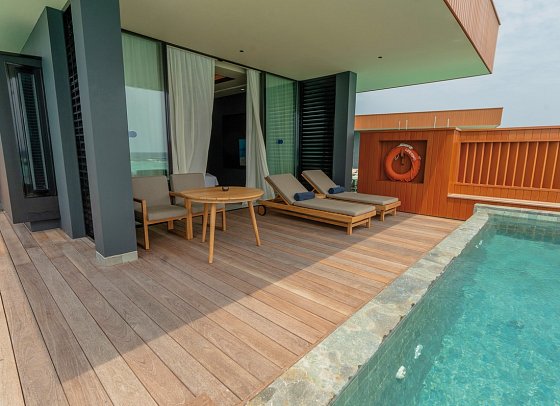 Veligandu Maldives Resort Island - Wohnbeispiel Ocean Pool Villa (Zimmercodierungen VX2, VX3, VO8 & VX9)