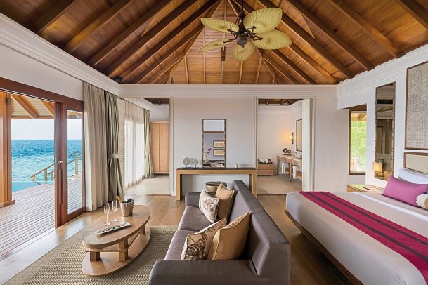 Dusit Thani Maldives - Wohnbeispiel Overwater Pool Villa (Zimmercodierung VO1)
