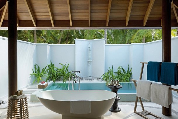Dusit Thani Maldives - Wohnbeispiel Beach Plunge Pool Villa (Zimmercodierungen VB2 & VB8)