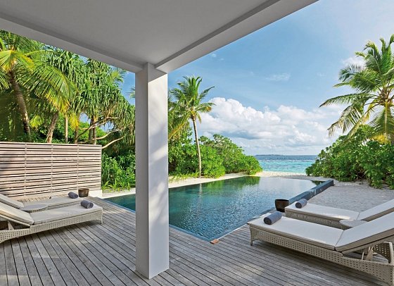 Dusit Thani Maldives - Wohnbeispiel 2 Bedrooms Beach Pool Villa (Zimmercodierungen FB1 & FB7)