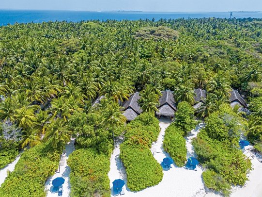 Dusit Thani Maldives - Wohnbeispiel Beach Villa (Zimmercodierungen VB1 & VB7)