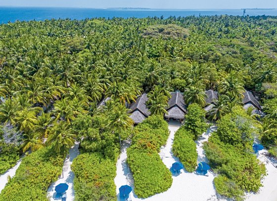 Dusit Thani Maldives - Wohnbeispiel Beach Villas (Zimmercodierungen VB1 & VB7)