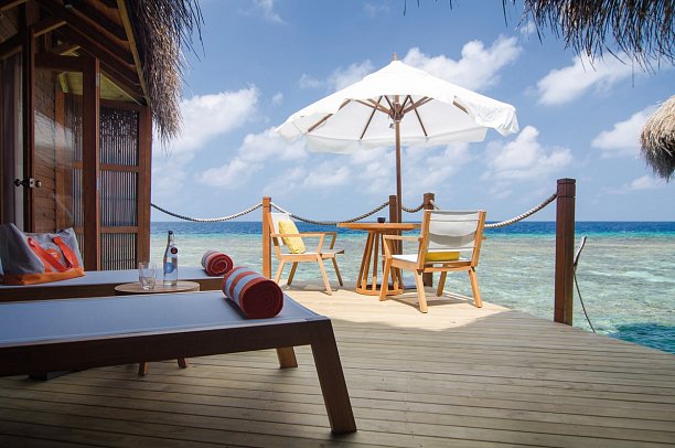 Mirihi Island Resort - Wohnbeispiel Water Villa (Zimmercodierung VX1)