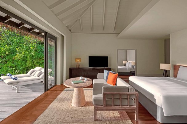 Noku Maldives - Wohnbeispiel Beach Villa & Beach Villa with Pool (Zimmercodierungen VB1, VV2, VB2, VV4, VB3 & VV6)