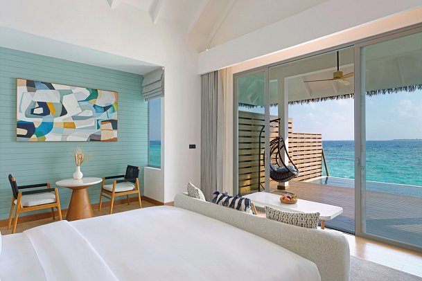 dusitD2 Feydhoo Maldives - Wohnbeispiel Overwater Pool Villa (Zimmercodierungen VX2 & VV4)