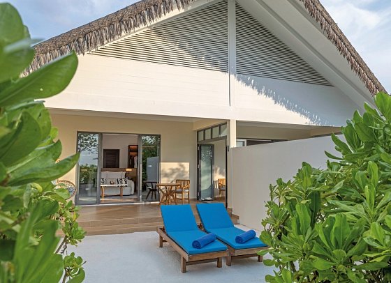 dusitD2 Feydhoo Maldives - Wohnbeispiel Beach Villa (Zimmercodierungen VB1 & VV1)