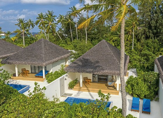dusitD2 Feydhoo Maldives - Wohnbeispiel Beach Pool Villa (Zimmercodierungen VB2 & VV3)